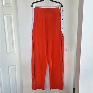 NWT Y2K VTG Mens Bright Breakaway Streetwear Athletic Gym Joggers USA‎ XL Orange